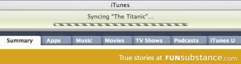 But iTunes said it was unsyncable