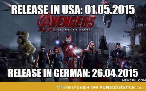 What if I tell you that the Germans can watch the movie sooner than USA