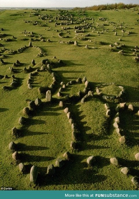 Viking burial mounds in Denmark