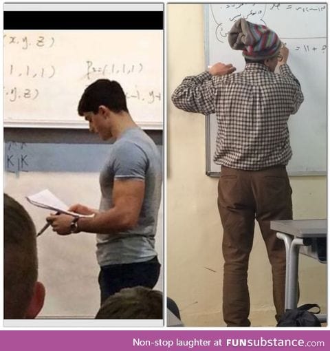 Their math teacher, our math teacher