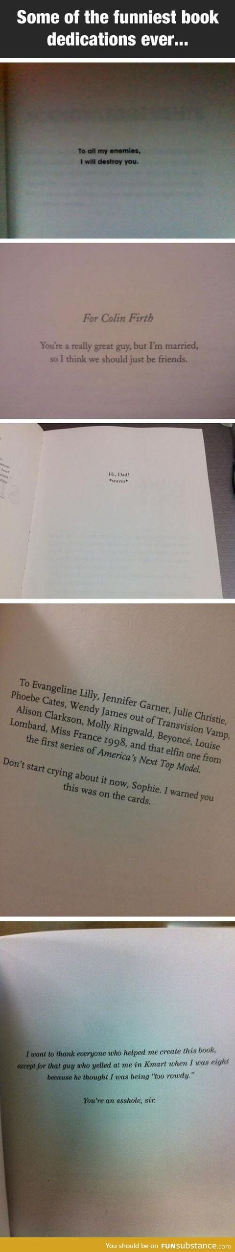 Book Dedications.