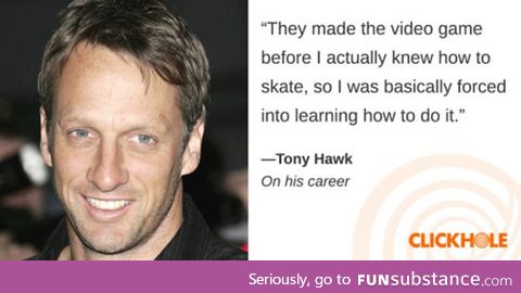 Tony hawk on his career