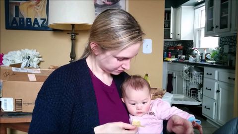Aww Cute Little Girl Just Can't Stop Giggling Every Time Her Mom Eats Chips