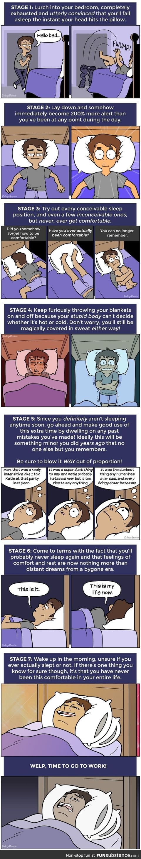 The 7 Stages of Not Sleeping at Night