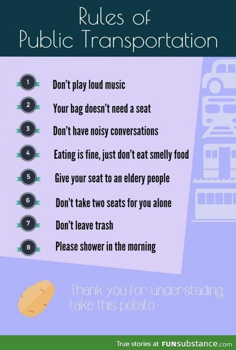 Rules to live by on public transport