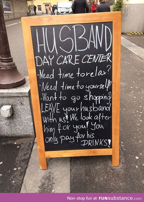 Husband day care center