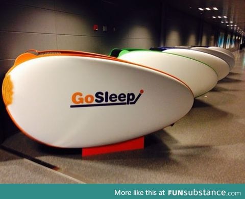 Free sleeping pods in Helsinki airport