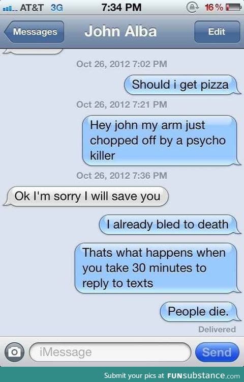 Dammit John answer me I died