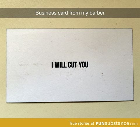 Barber business card