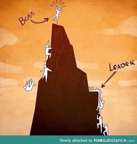 The difference between a leader and a boss