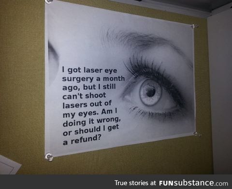 at an eye clinic