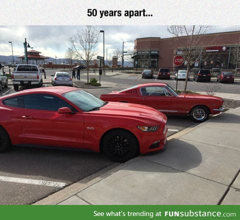 Mustang, then and now
