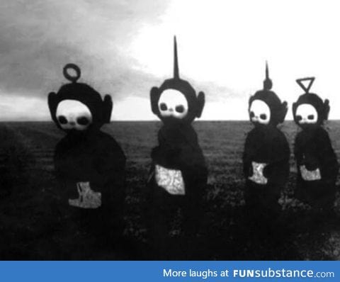 Teletubbies in Black and White are a Goddamned Horrorshow