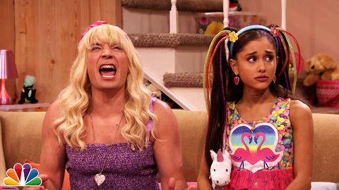 Ariana Grande And Jimmy Fallon Acting As A Teenage Girl, It's Hilarious