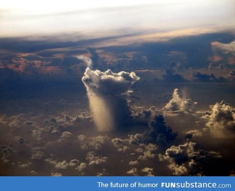 NASA tweeted this photo of a rain cloud