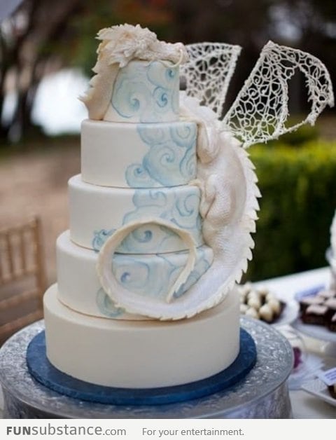 Epic Dragon Wedding Cake