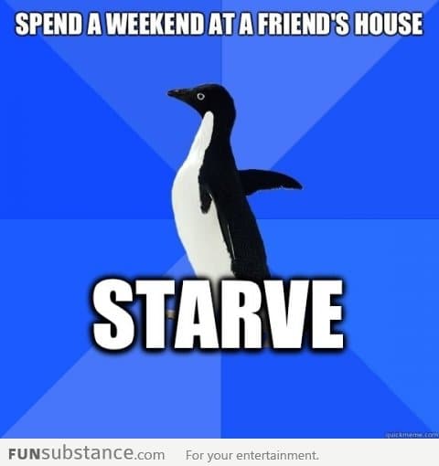 Spend a weekend at a friend's house