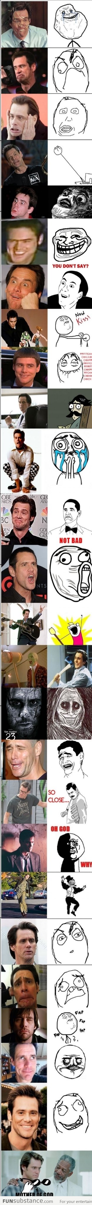 Jim Carrey Made Every Rage Faces