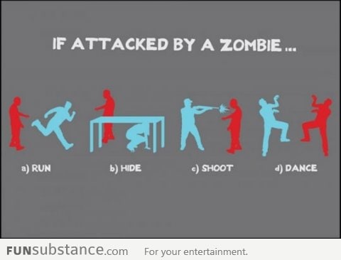 If attacked by a zombie