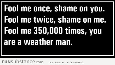 Scumbag weather man