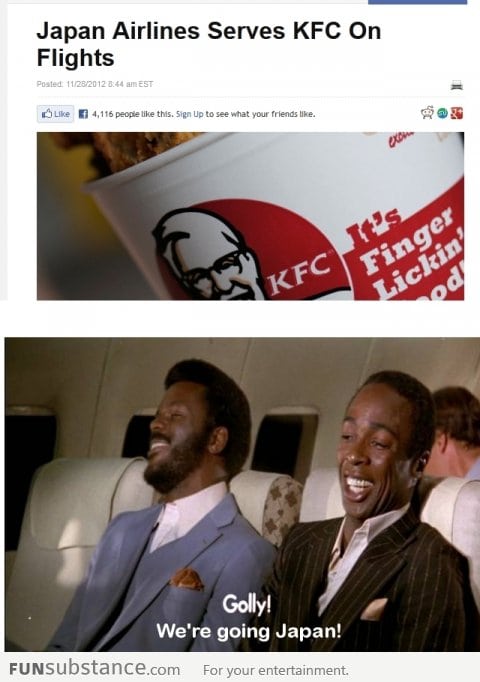 Japan Airlines Serves KFC