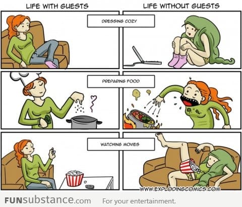 Life With Guests x Life Without Guests