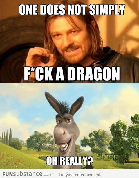 One does not simply f**k a dragon