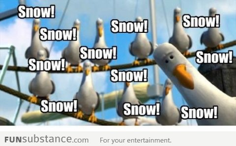 Facebook posts when there is snow in town