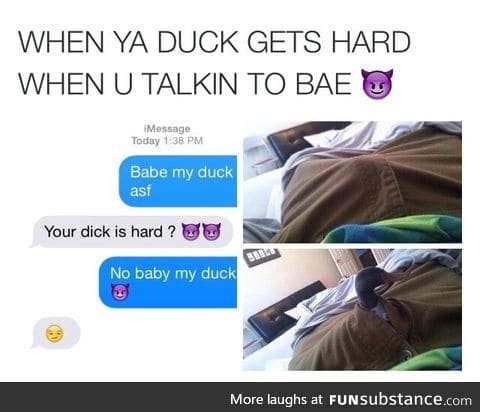 When ur duck get hard