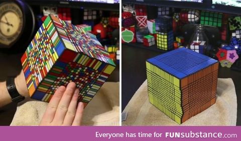 Meet the 17x17x17 Rubik's Cube.    World record 7.5 Hours!