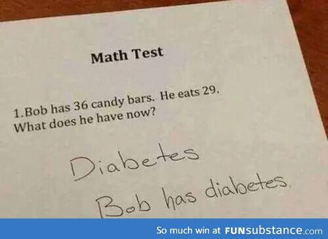Diabetes has Bob.