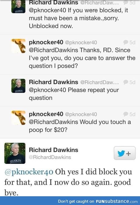 Richard Dawkins got trolled