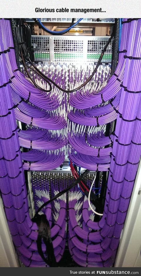 Strangely satisfying cable management