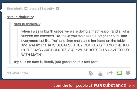 MATH. Not even once...