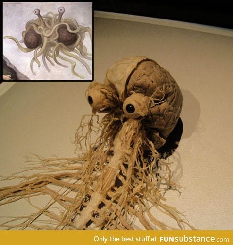 The human nervous system looks just like the flying spaghetti monster. Coincidence?