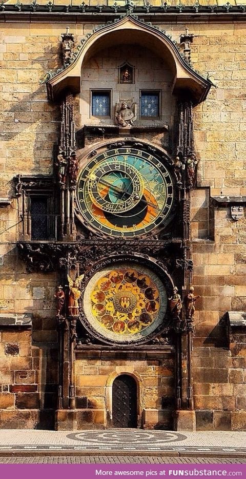 600 year old astronomical clock in Prague
