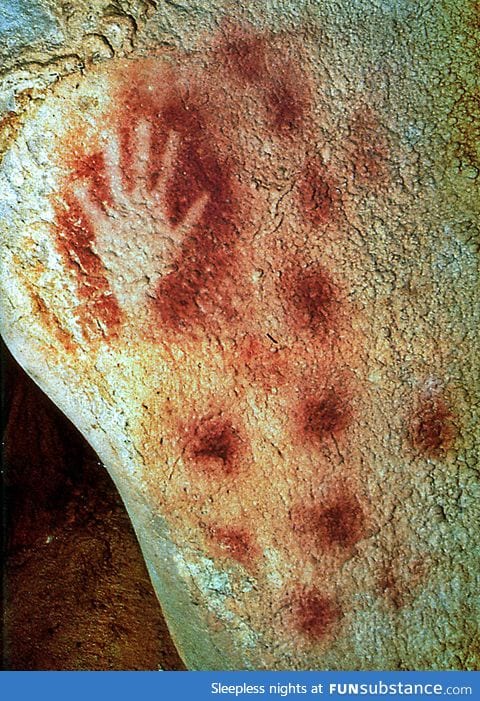 27,000 year old hand print