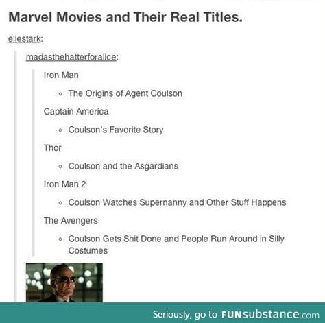 The real titles to Avengers movies