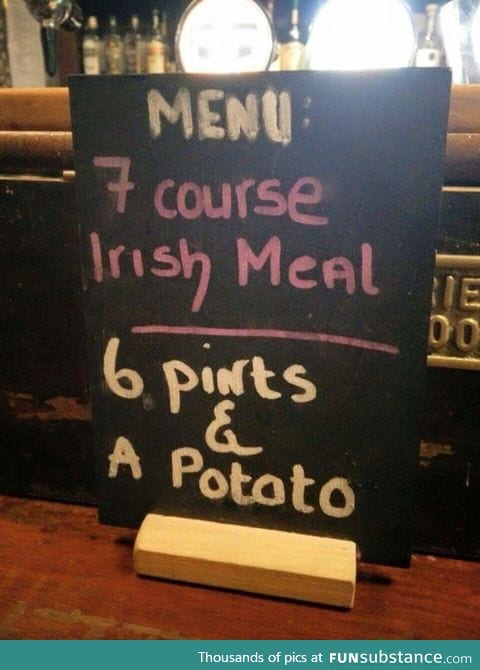 7 course irish meal