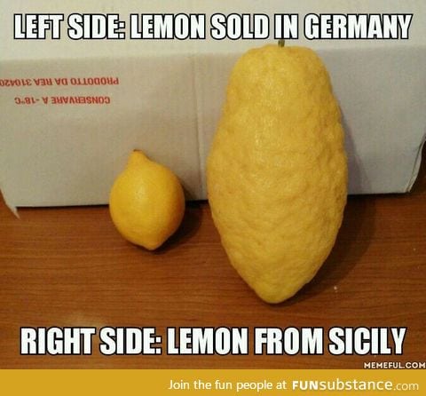 Lemon sizes