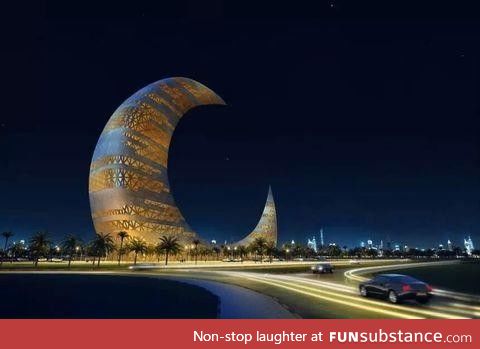 Crescent moon tower, Dubai