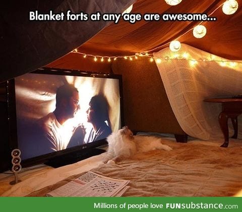 Blanket forts are awesome