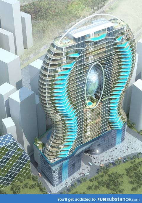 Proposed hotel in Mumbai, where every room has a personal pool