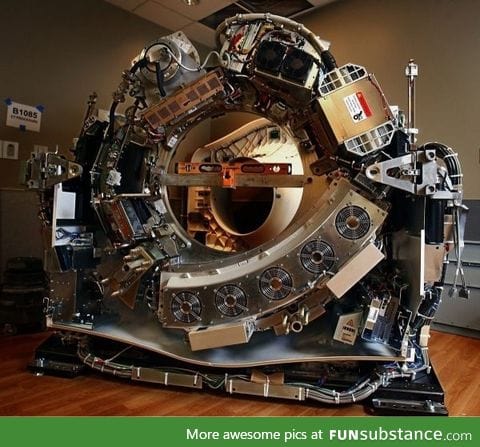 This is what a CT Scanner looks like without the casing