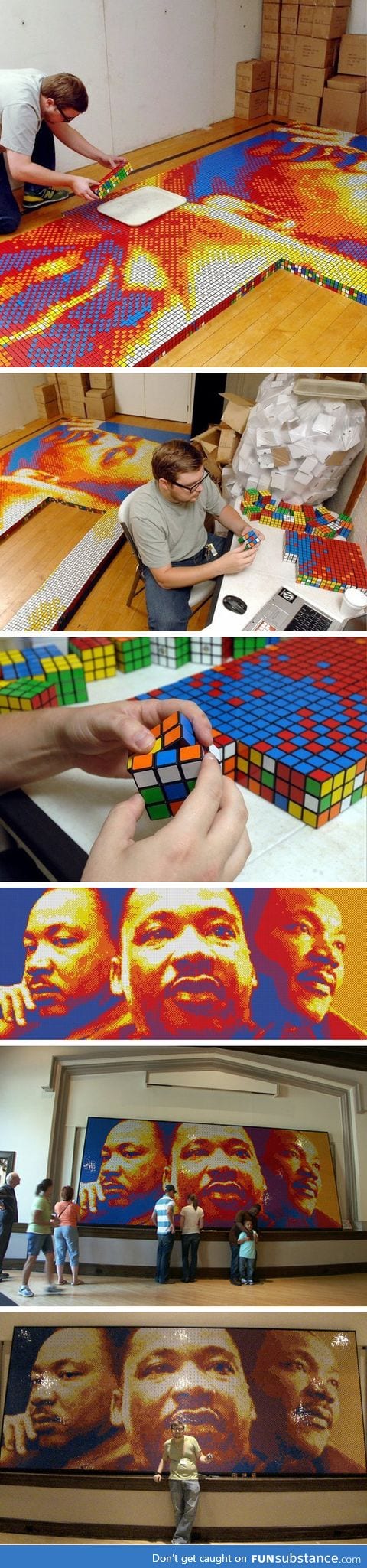 Art made with Rubik cubes