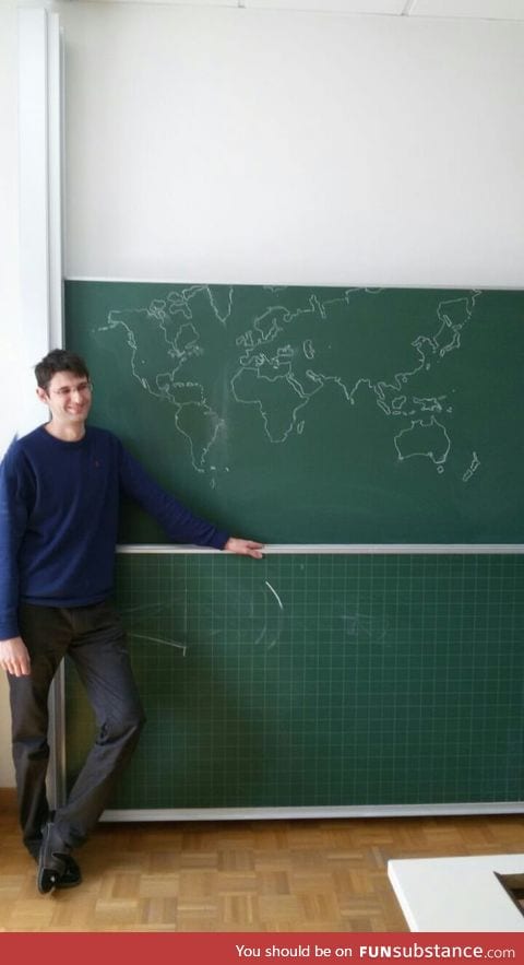My geography teacher just drew this map out of his mind