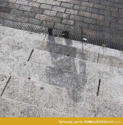 Permanent shadow left by the bombing of Hiroshima