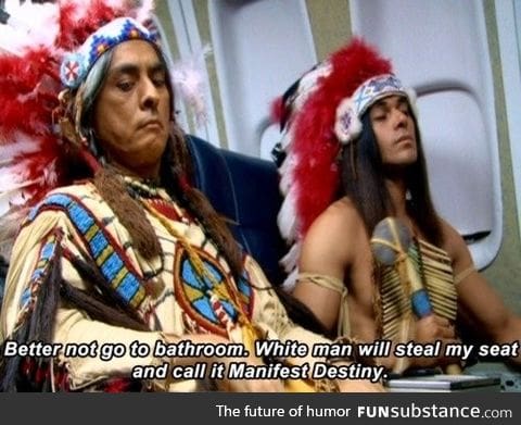 Native Americans on a plane