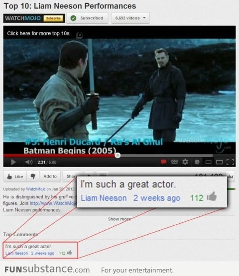 Liam Neeson is a great actor - Liam Neeson