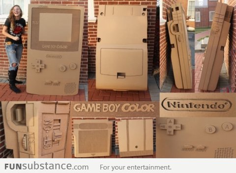 Giant Cardboard Game Boy Color